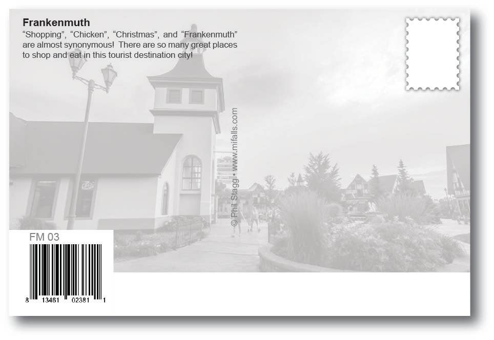 Image of RIVER PLACE SHOPS - Frankenmuth Michigan Postcard