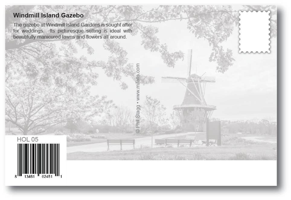 Image of WINDMILL ISLAND GAZEBO - Holland Michigan Postcard