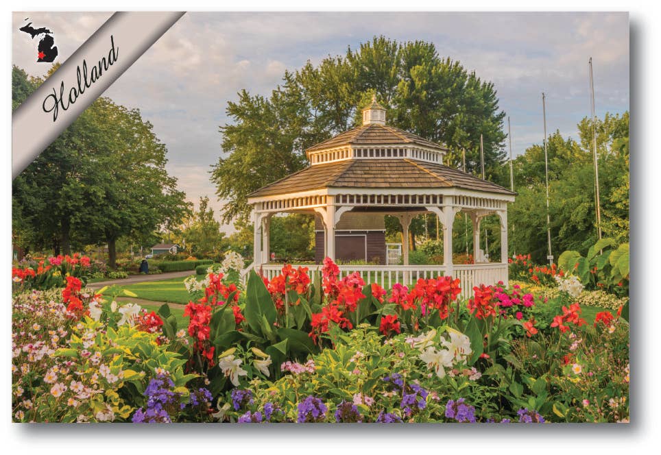 Image of WINDMILL ISLAND GAZEBO - Holland Michigan Postcard