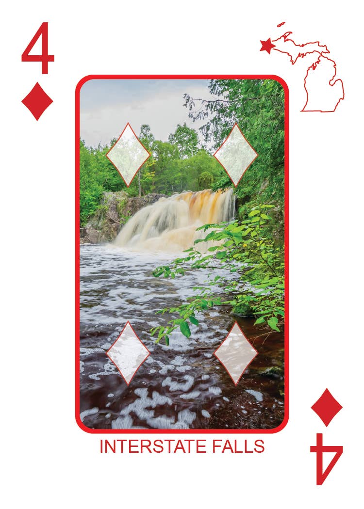 WATERFALLS OF MICHIGAN - Playing Cards - Euchre Friendly