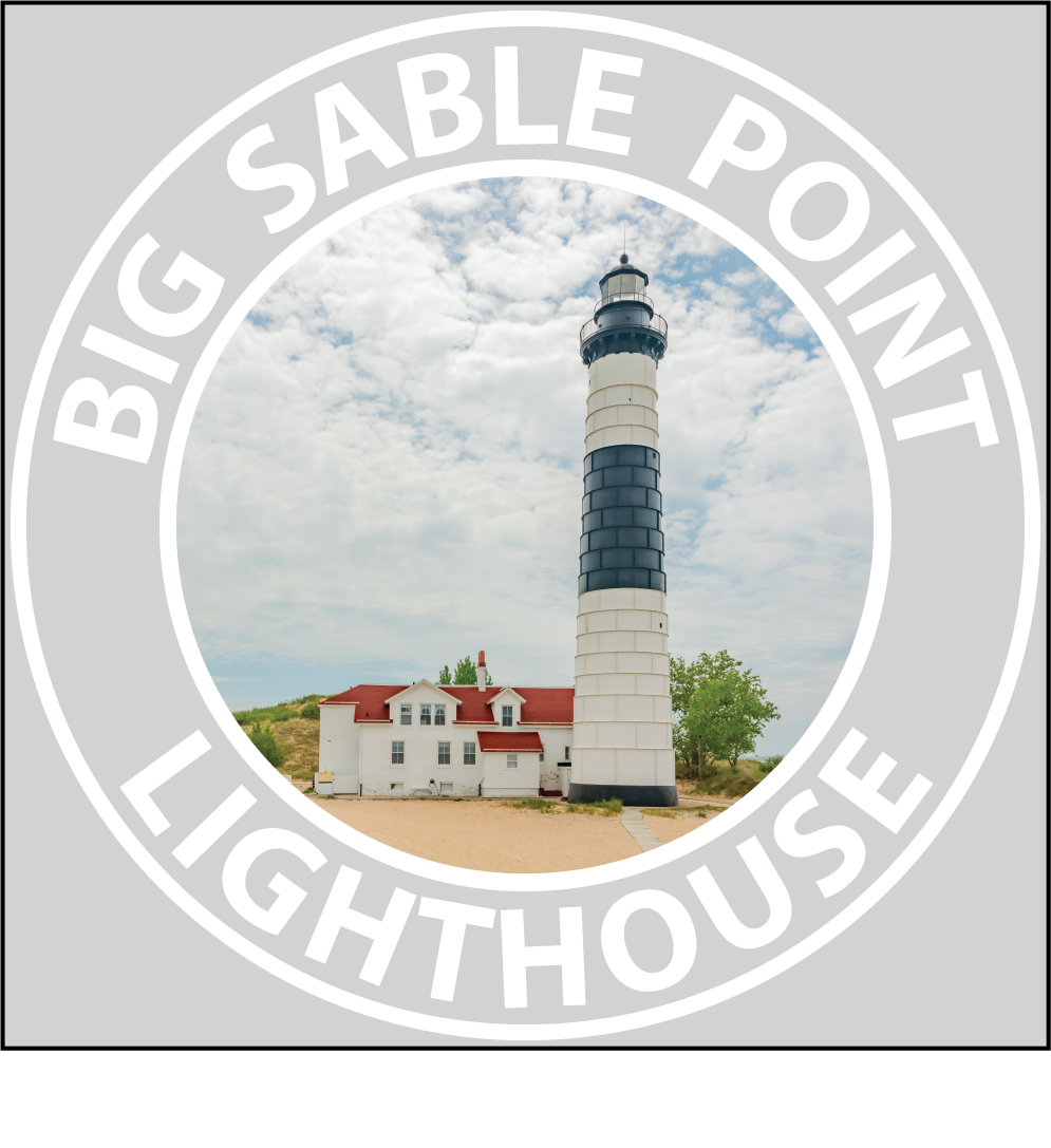 Image of BIG SABLE POINT LIGHTHOUSE Sticker - 3 1/4