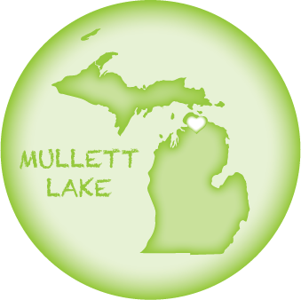MULLETT LAKE, MI | 2.25" BUTTON MAGNET
