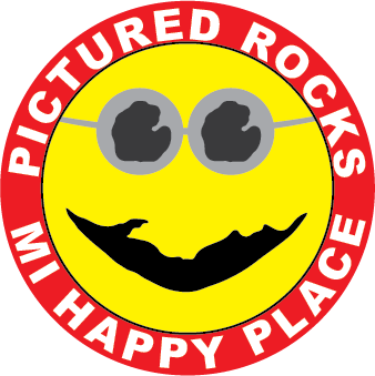 PICTURED ROCKS | MI HAPPY PLACE | 2.25" BUTTON MAGNET