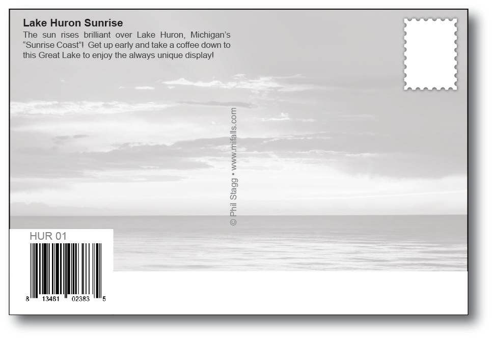 LAKE HURON SUNRISE - Michigan Postcard