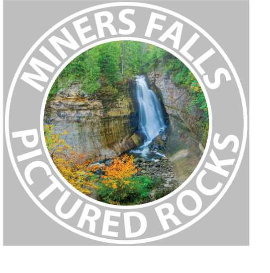 MINERS FALLS Sticker - 3 1/4" Round