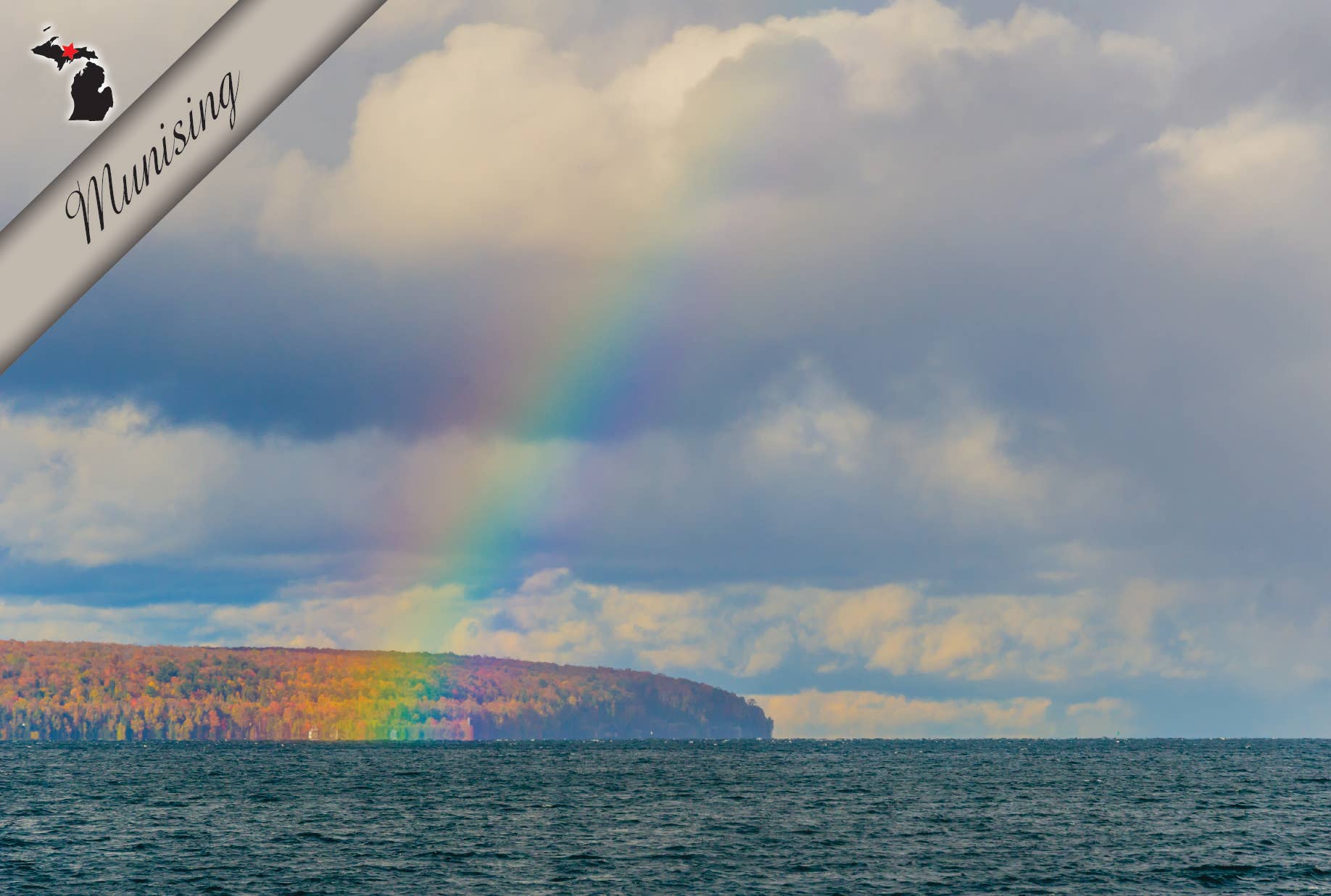 Image of GRAND ISLAND - RAINBOW - Michigan Postcard