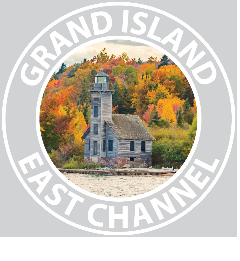 Image of GRAND ISLAND LIGHTHOUSE Sticker - 3 1/4