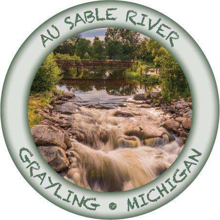 AU SABLE RIVER | 3" BUTTON MAGNET