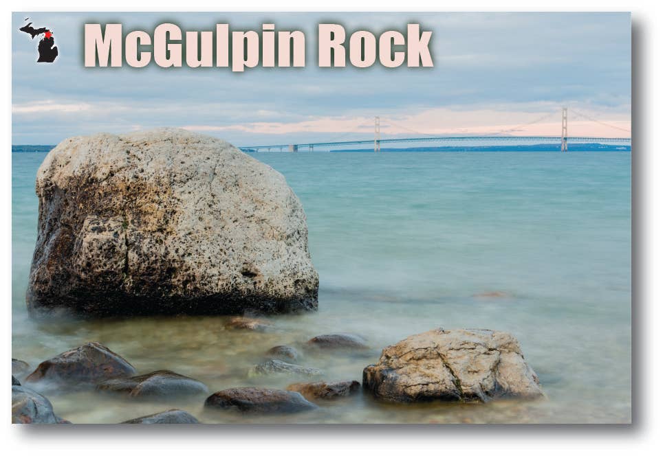 Image of MCGULPIN ROCK - Michigan Postcard