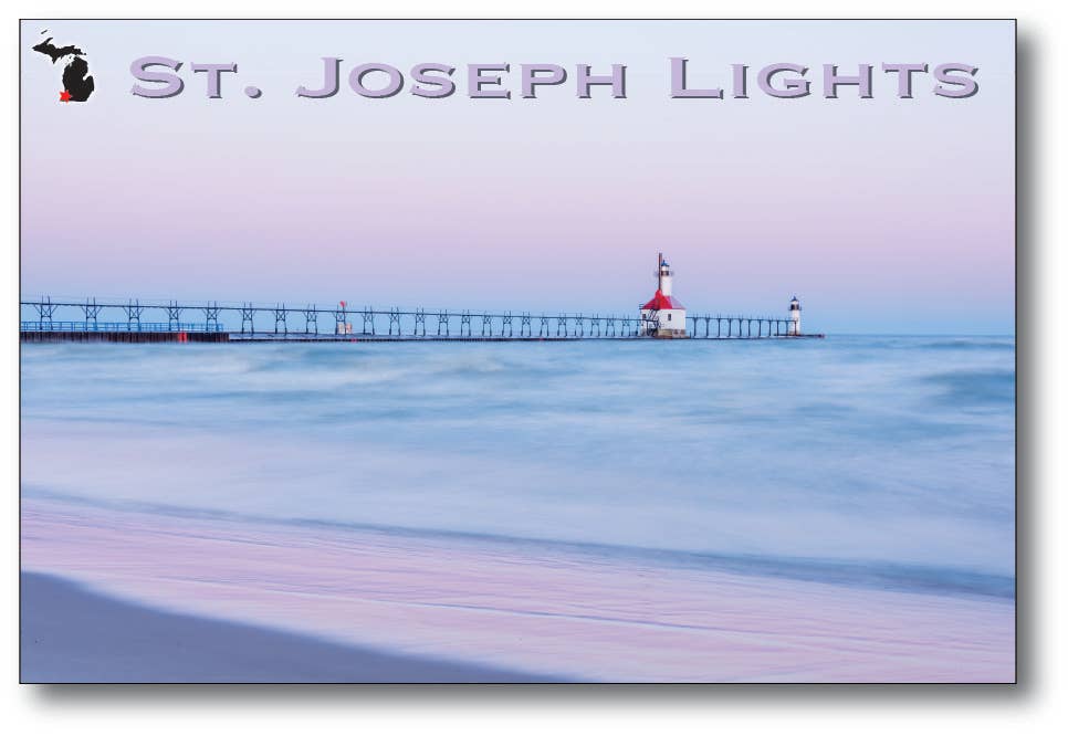 Image of ST. JOSEPH LIGHTS - Michigan Postcard