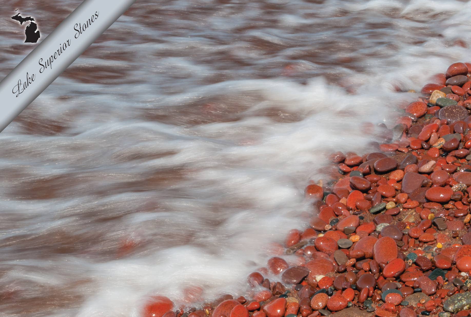 Image of LAKE SUPERIOR STONES - Michigan Postcard