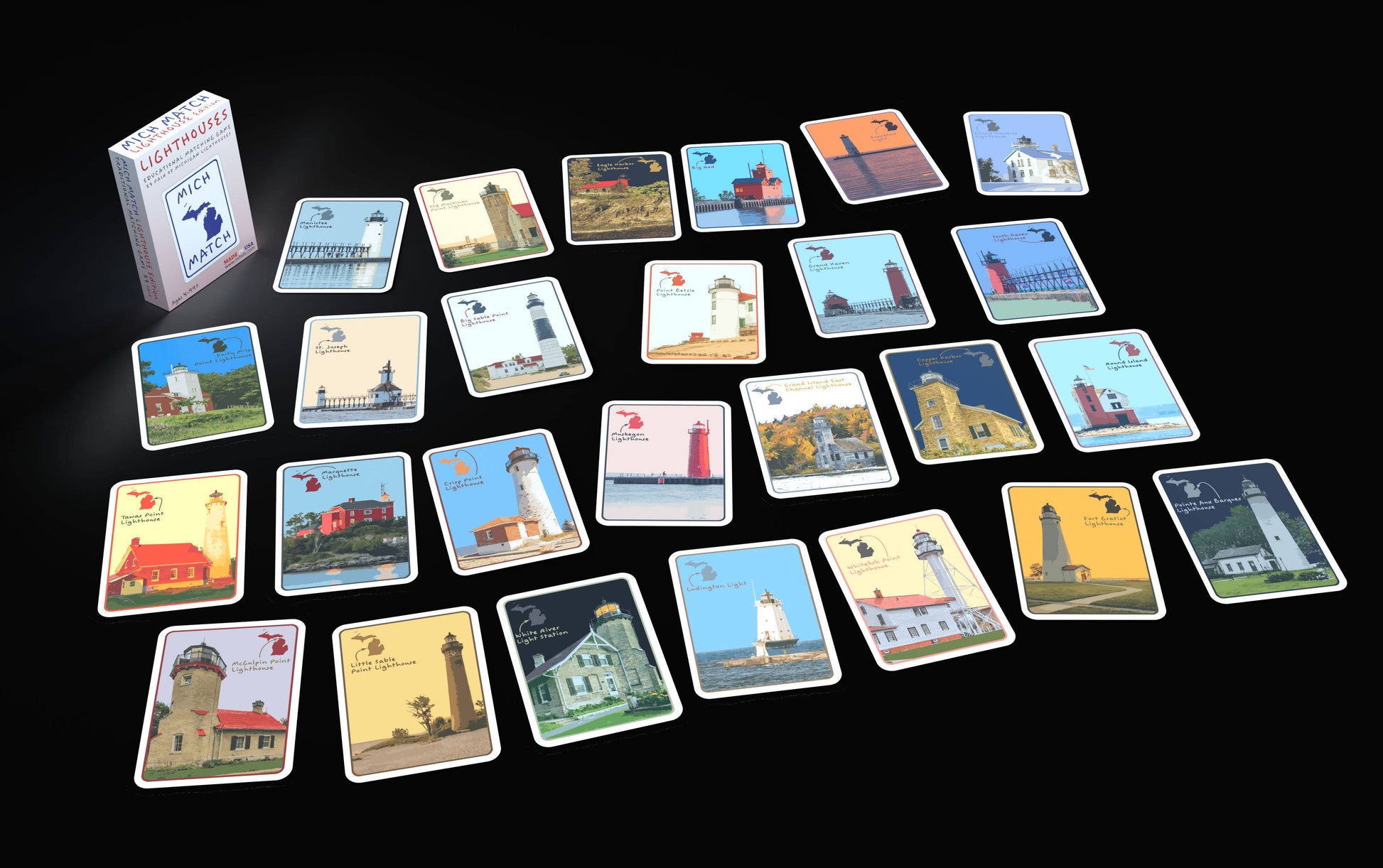 MICH MATCH - LIGHTHOUSE EDITION - Educational Matching Game