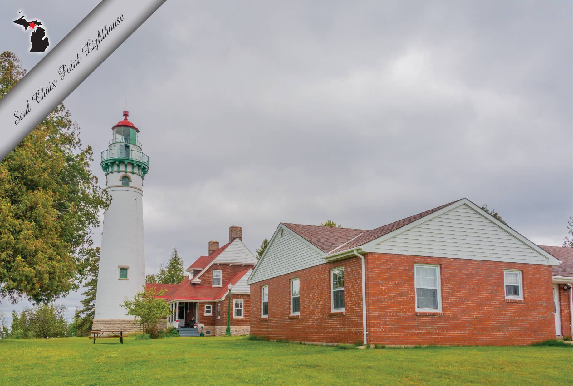 Image of SEUL CHOIX POINT LIGHTHOUSE - Michigan Postcard