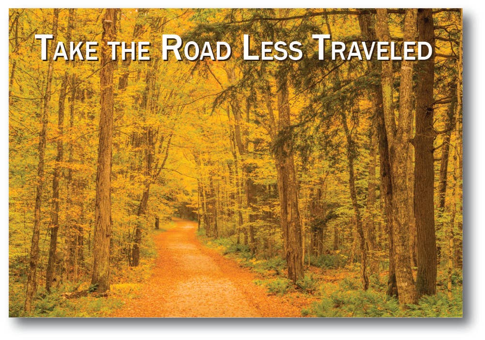 Image of TAKE THE ROAD LESS TRAVELED - Generic Postcard