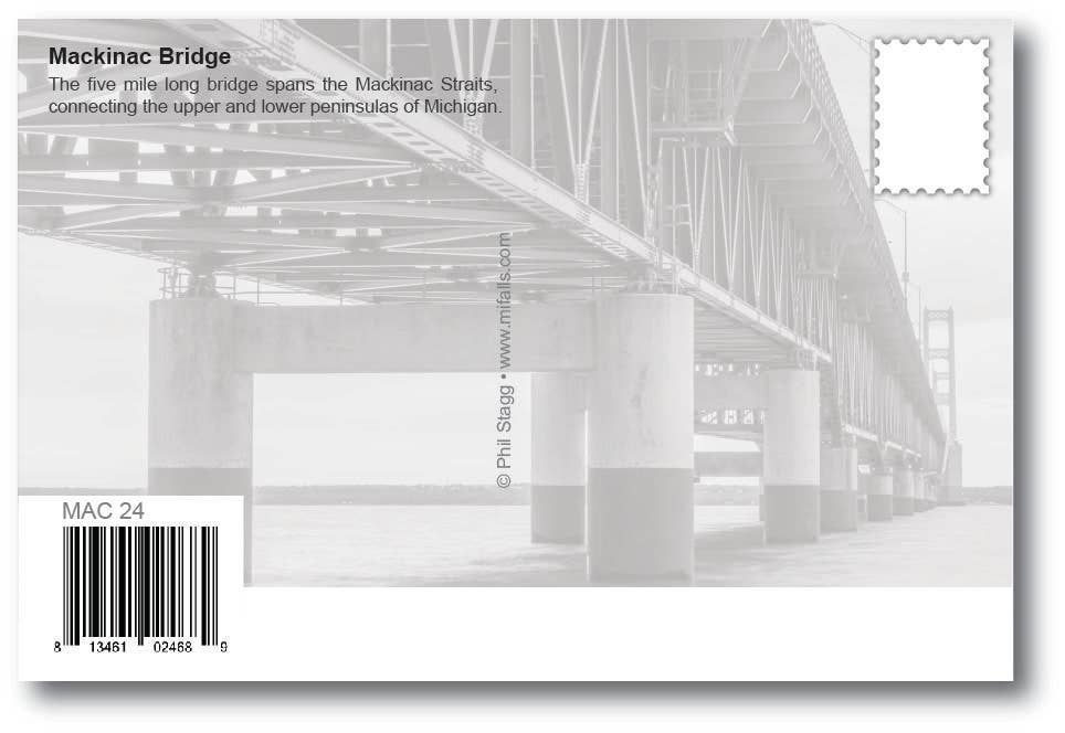 MACKINAC BRIDGE - Michigan Postcard