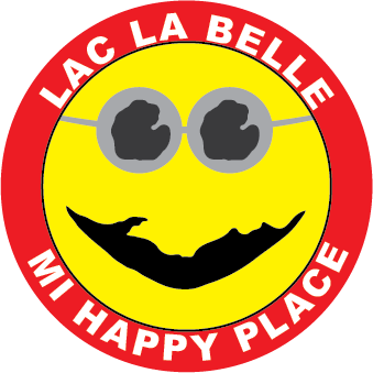 LAC LA BELLE | MI HAPPY PLACE | 2.25" BUTTON MAGNET