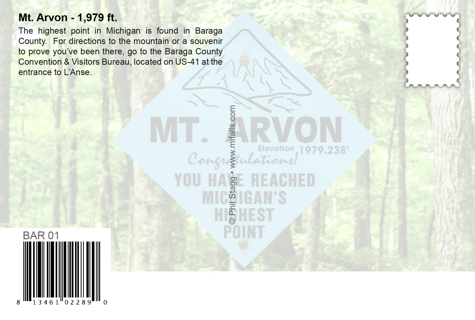 Image of MT. ARVON - Michigan Postcard