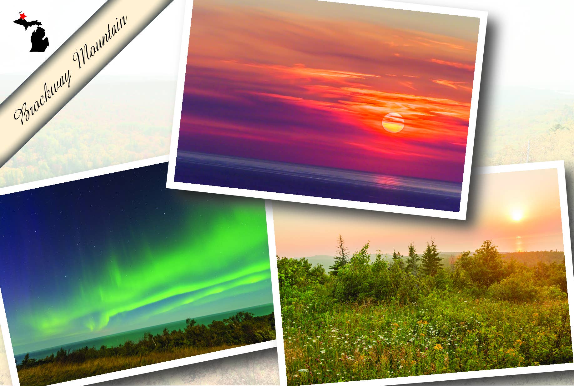 Image of Brockway Moutain - Composite | Postcard