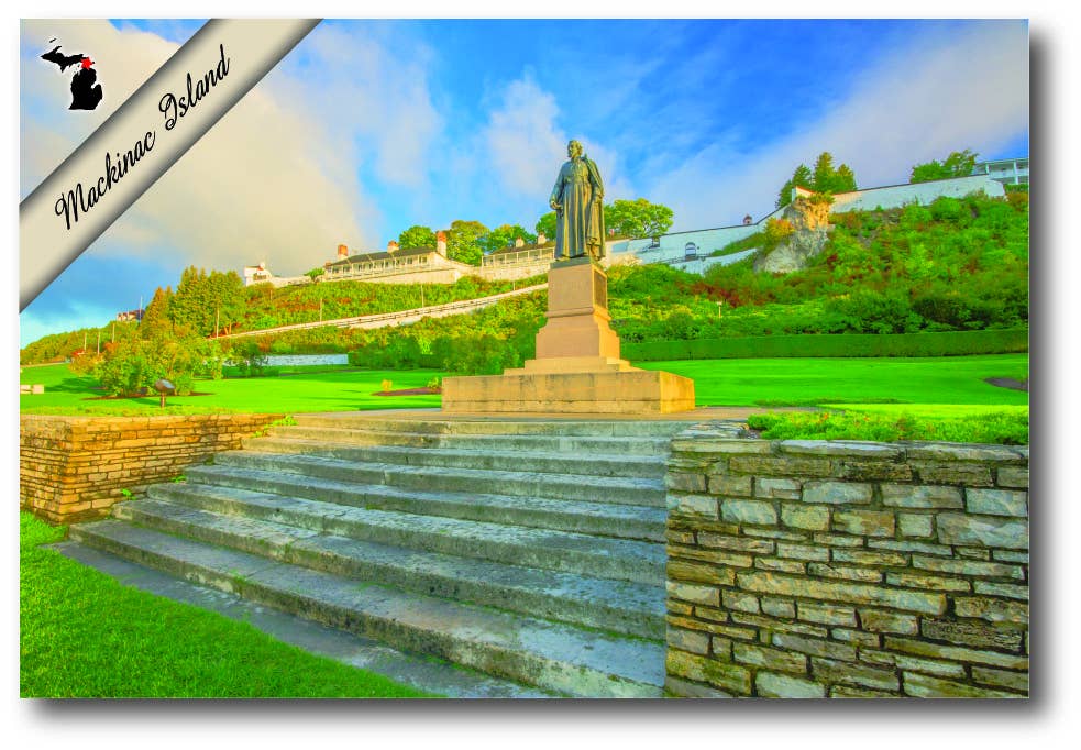 Image of MACKINAC - MOST HISTORIC SITE - Michigan Postcard