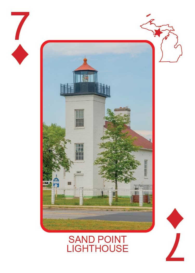 Image of LIGHTHOUSES OF MICHIGAN - Playing Cards - Euchre Friendly