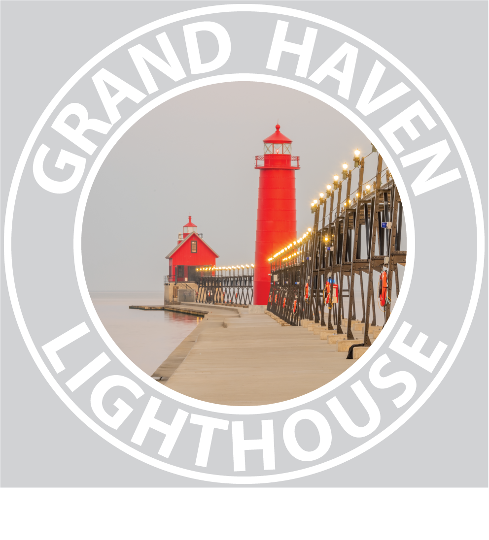 Image of GRAND HAVEN LIGHTHOUSE Sticker - 3 1/4