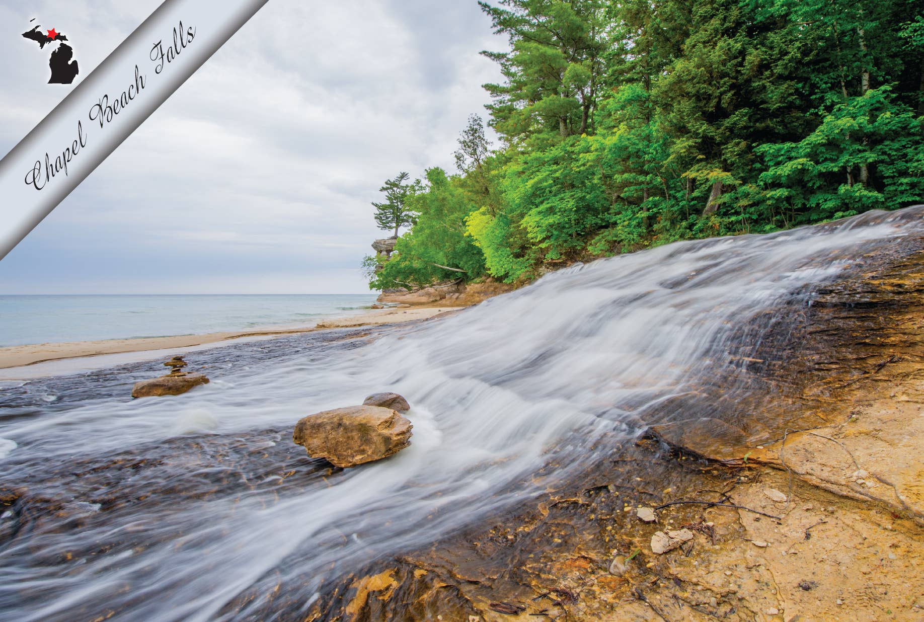 Image of Chapel Beach Falls | Postcard