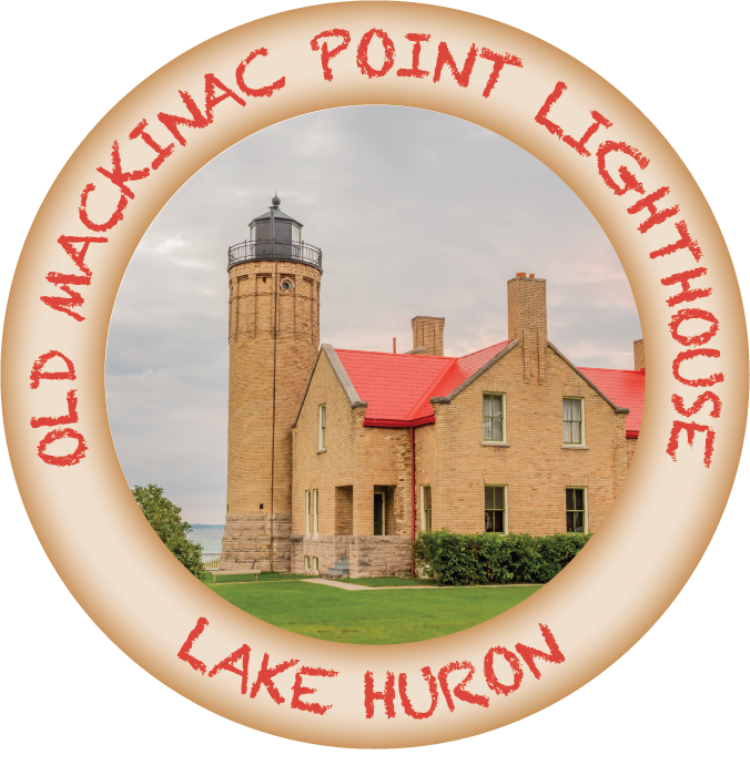 OLD MACKINAC POINT LIGHTHOUSE - 2 1/4" BUTTON MAGNET