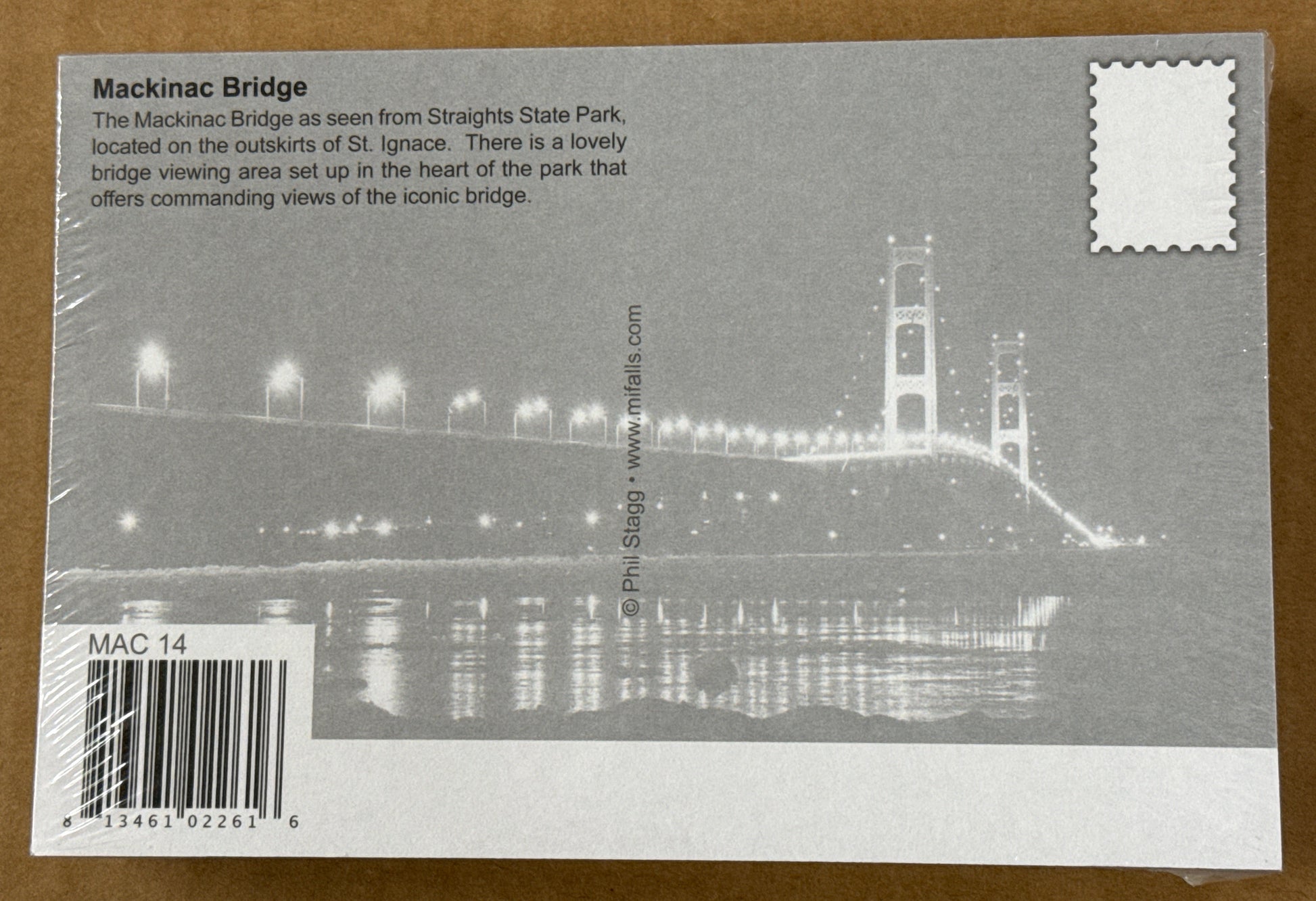 MACKINAC BRIDGE - BLUE DAYTIME - Michigan Postcard