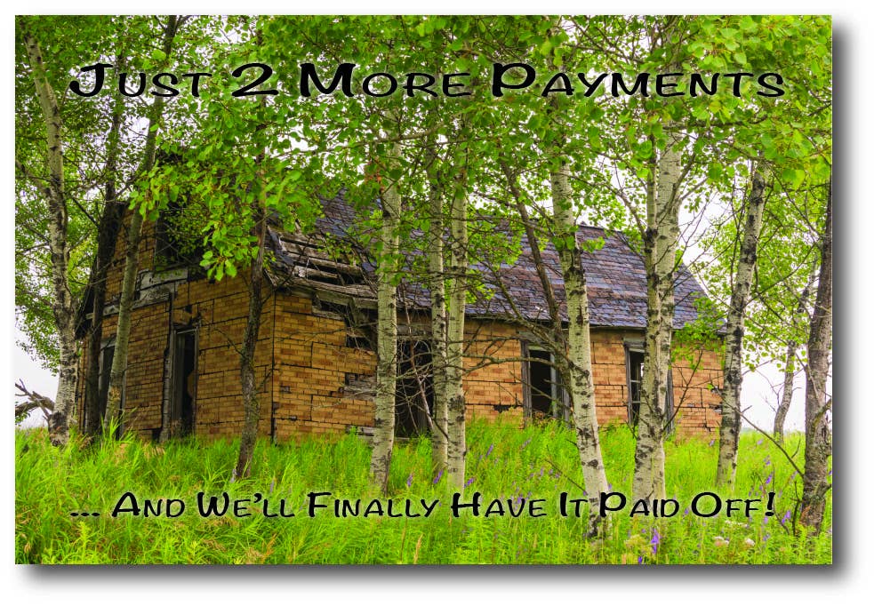 JUST 2 MORE PAYMENTS - Generic Postcard