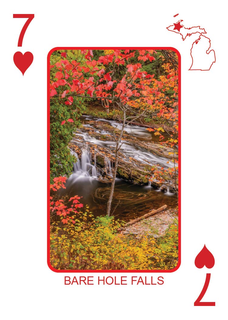 WATERFALLS OF MICHIGAN - Playing Cards - Euchre Friendly