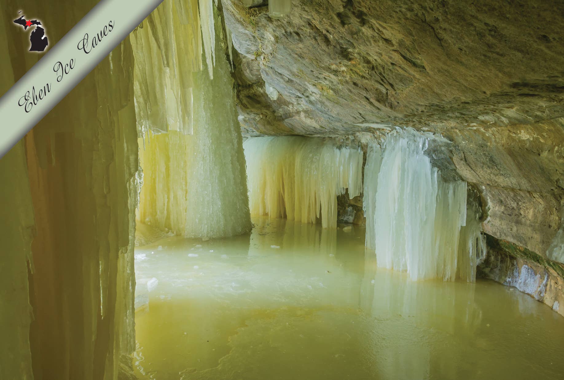EBEN ICE CAVES - Michigan Postcard