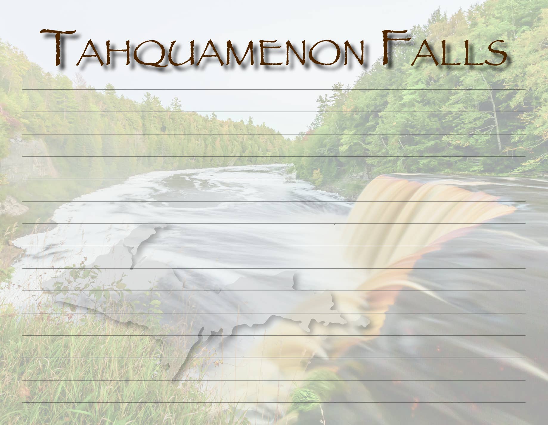Image of Tahquamenon Falls Notepad – 50 Sheets - Made in America