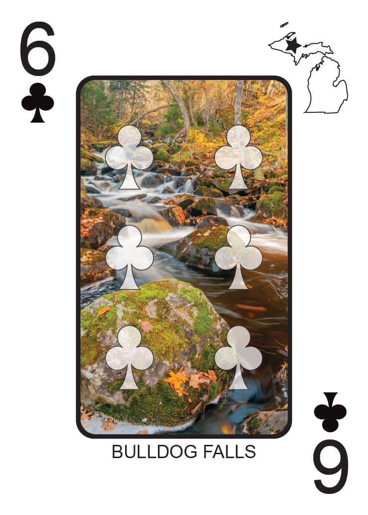 Image of WATERFALLS OF MICHIGAN - Playing Cards - Euchre Friendly
