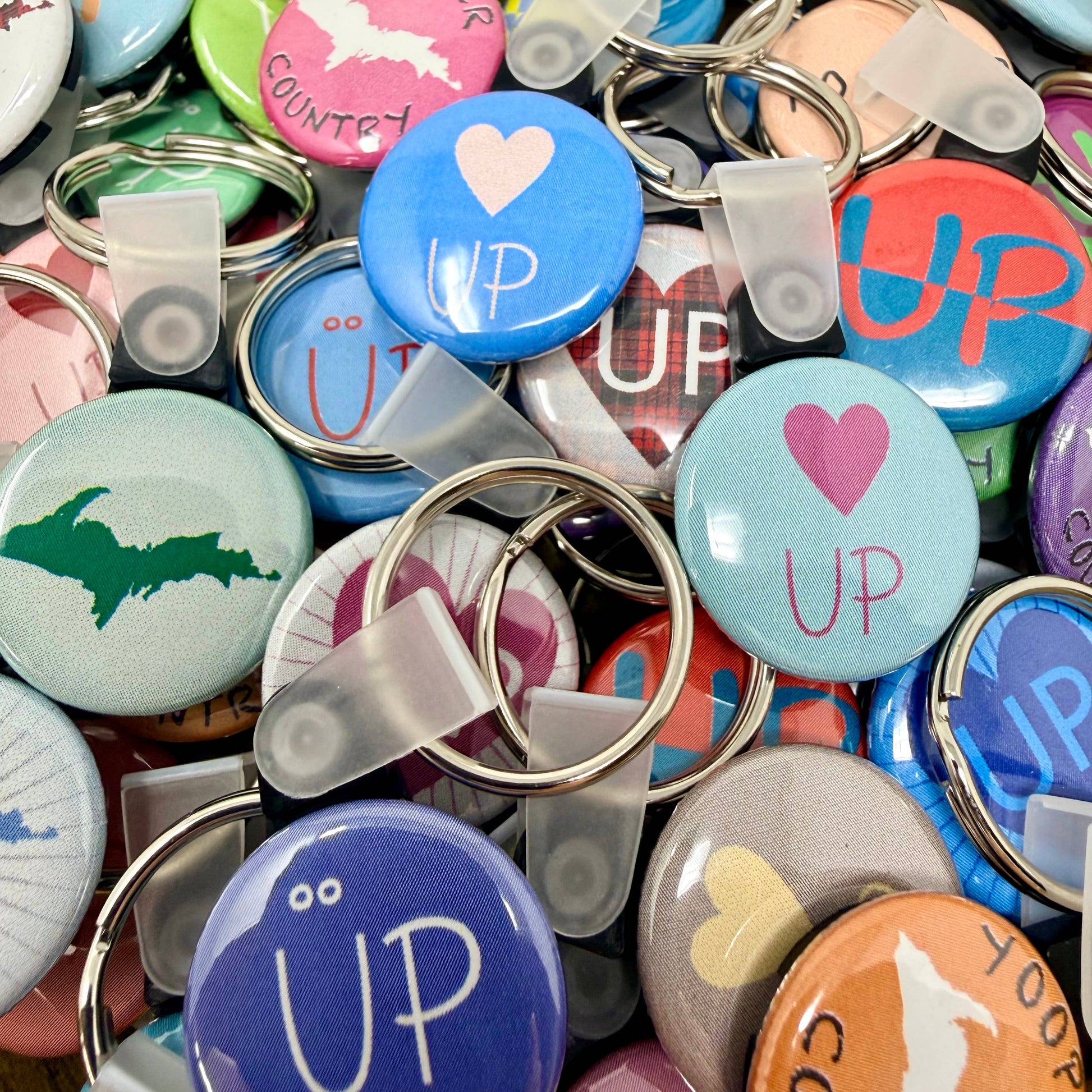 UP Michigan - Yooper Design  — 1" Keychains  (Case of 30)