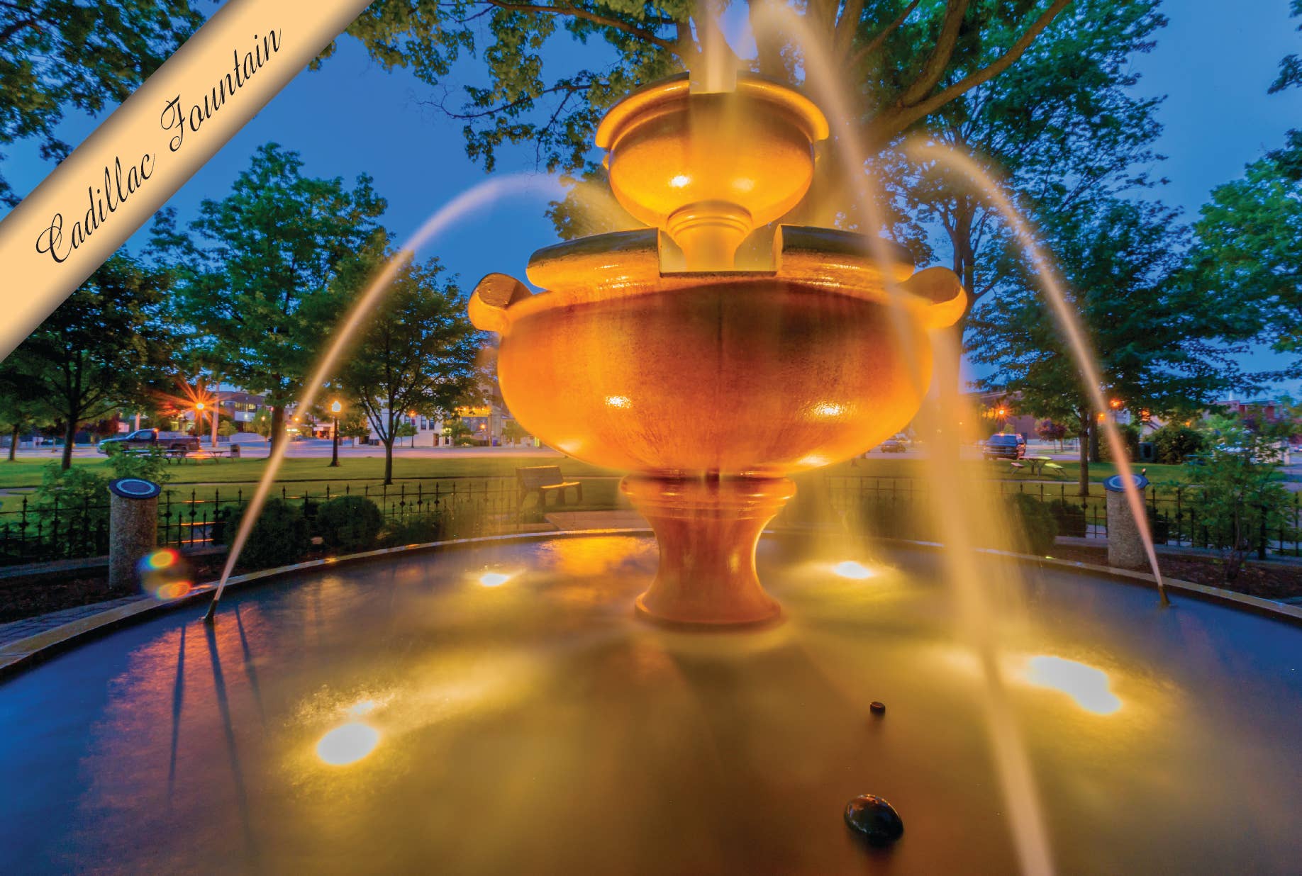 Image of Cadillac Fountain | Postcard