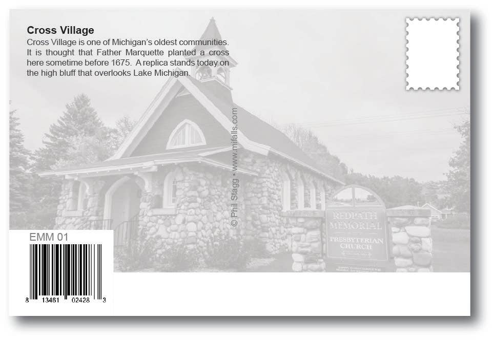 CROSS VILLAGE - Michigan Postcard