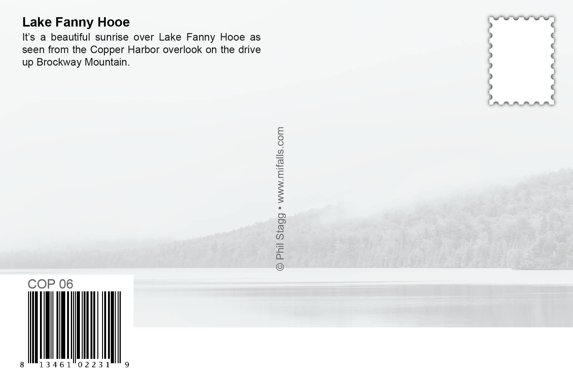 Image of LAKE FANNY HOOE OVERLOOK - Michigan Postcard