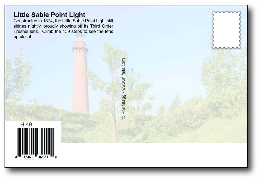 Image of LITTLE SABLE POINT LIGHT - Michigan Postcard