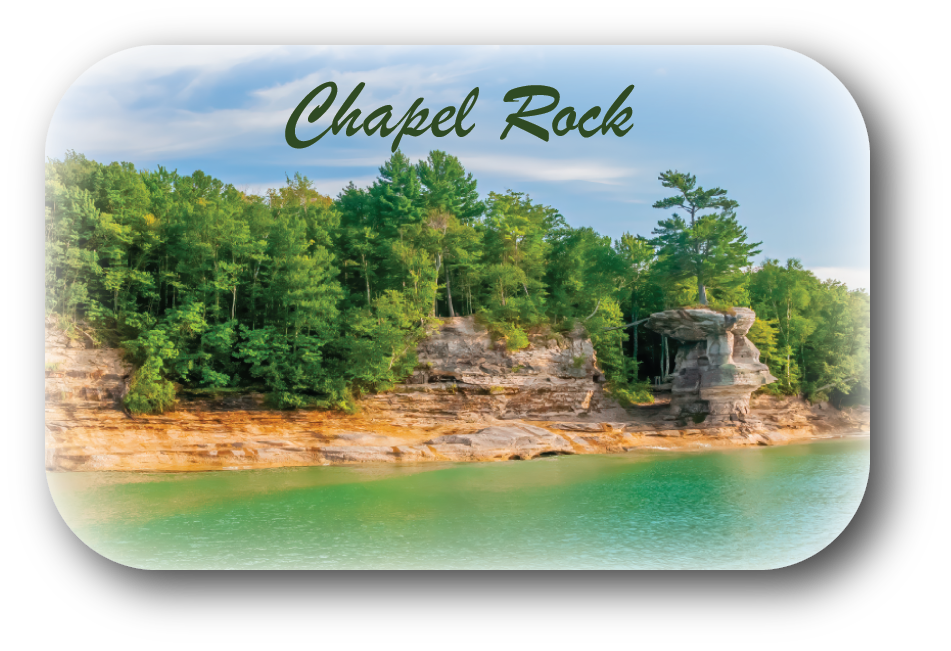 CHAPEL ROCK - Rectangular Button Magnet