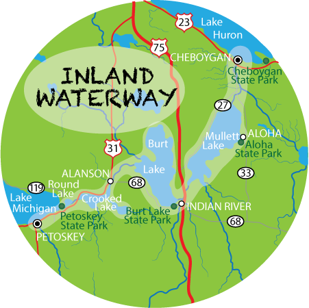 INLAND WATERWAY | 3" BUTTON MAGNET