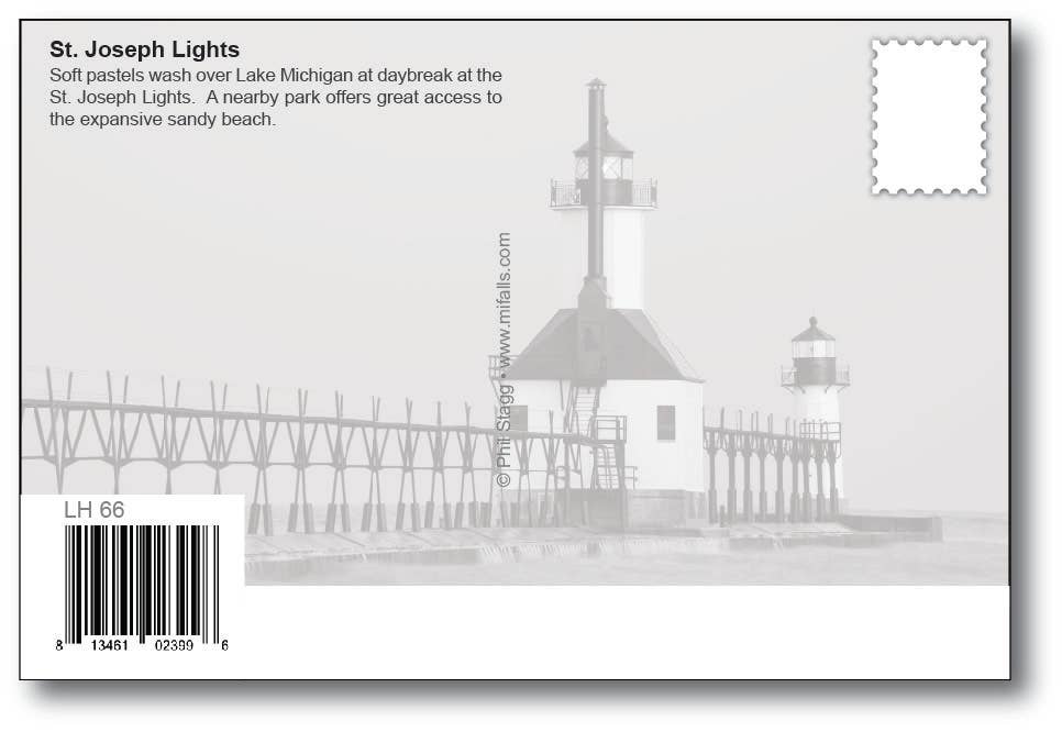 Image of ST. JOSEPH LIGHTS - Michigan Postcard