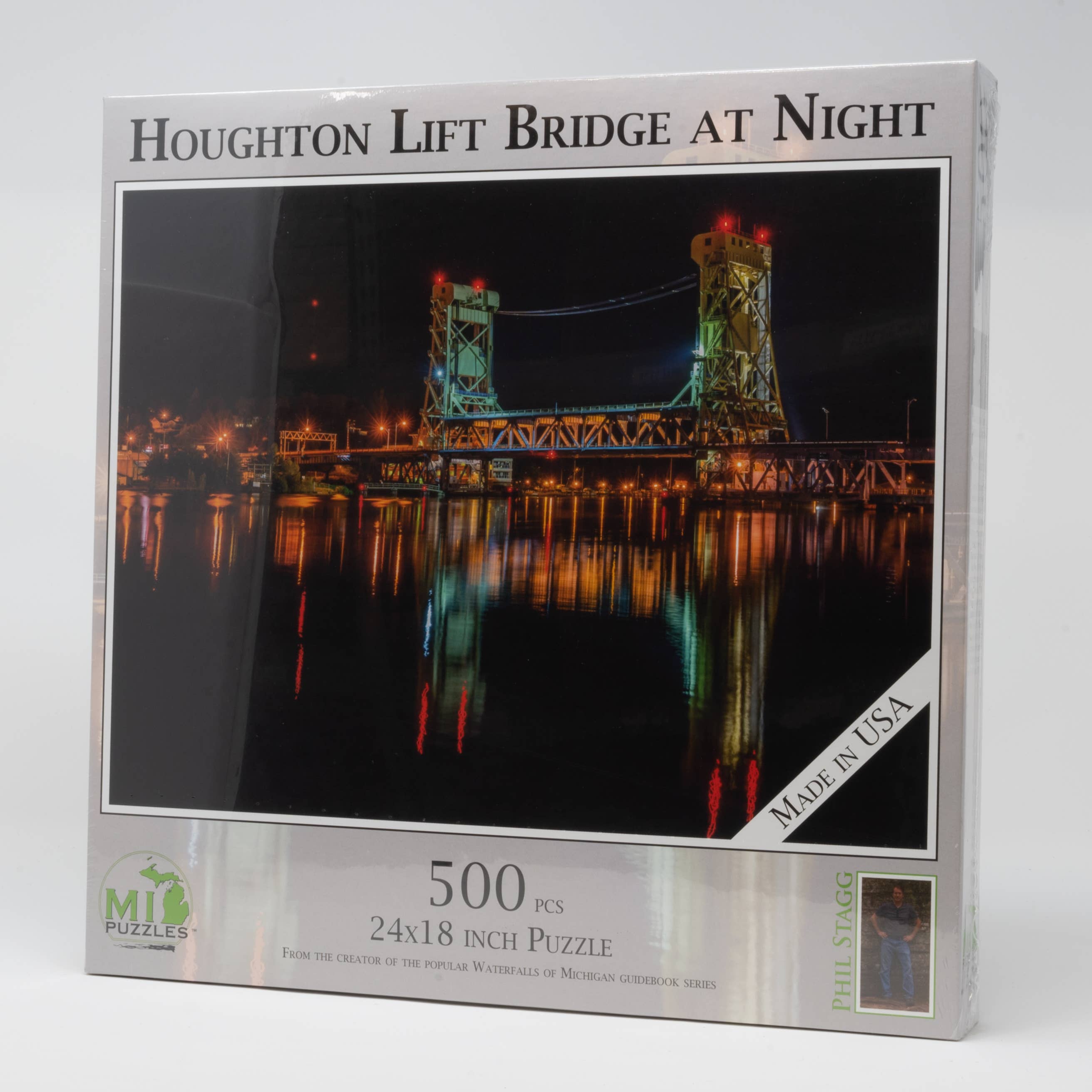 Image of Houghton Lift Bridge at Night - 500 Piece Puzzle