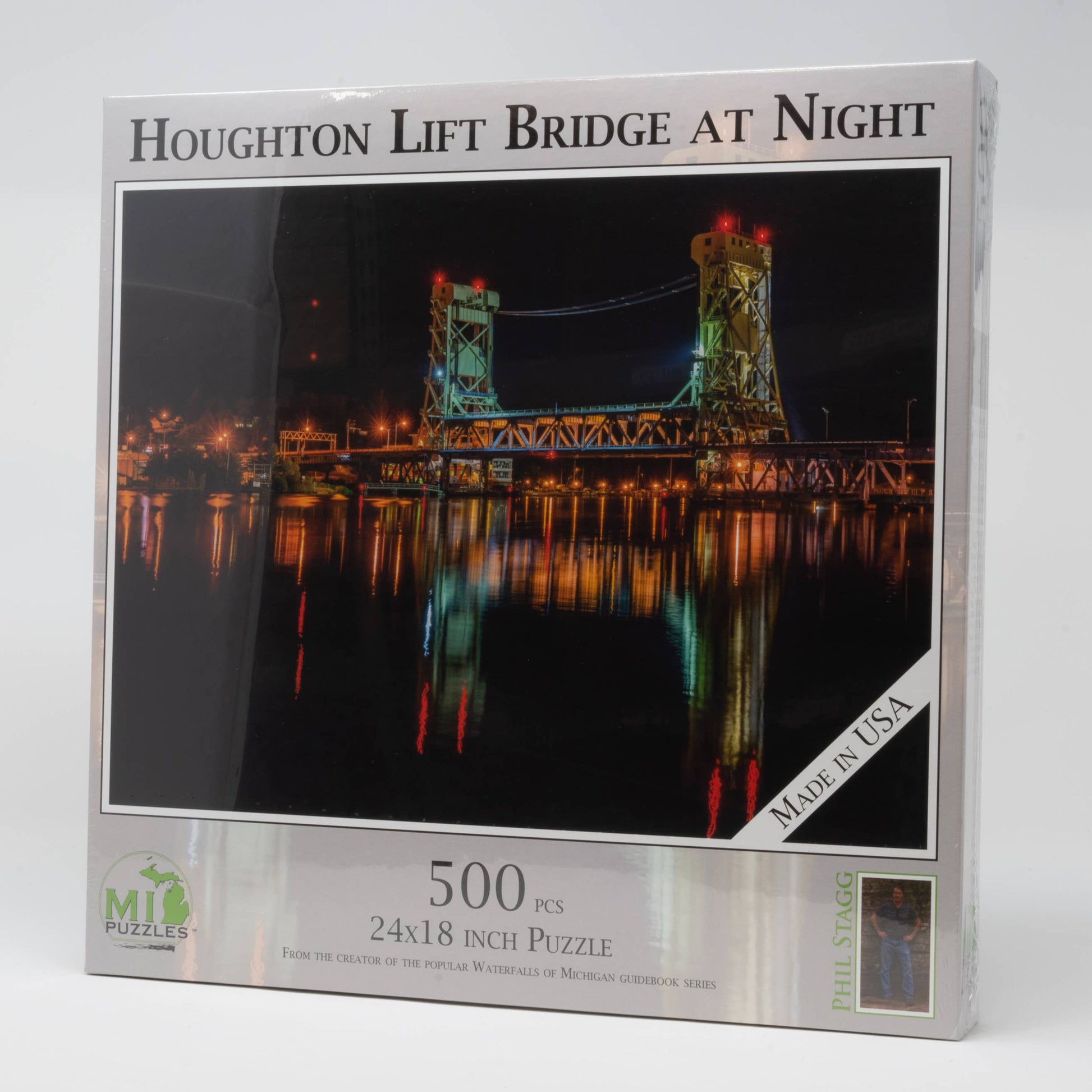 Houghton Lift Bridge at Night - 500 Piece Puzzle