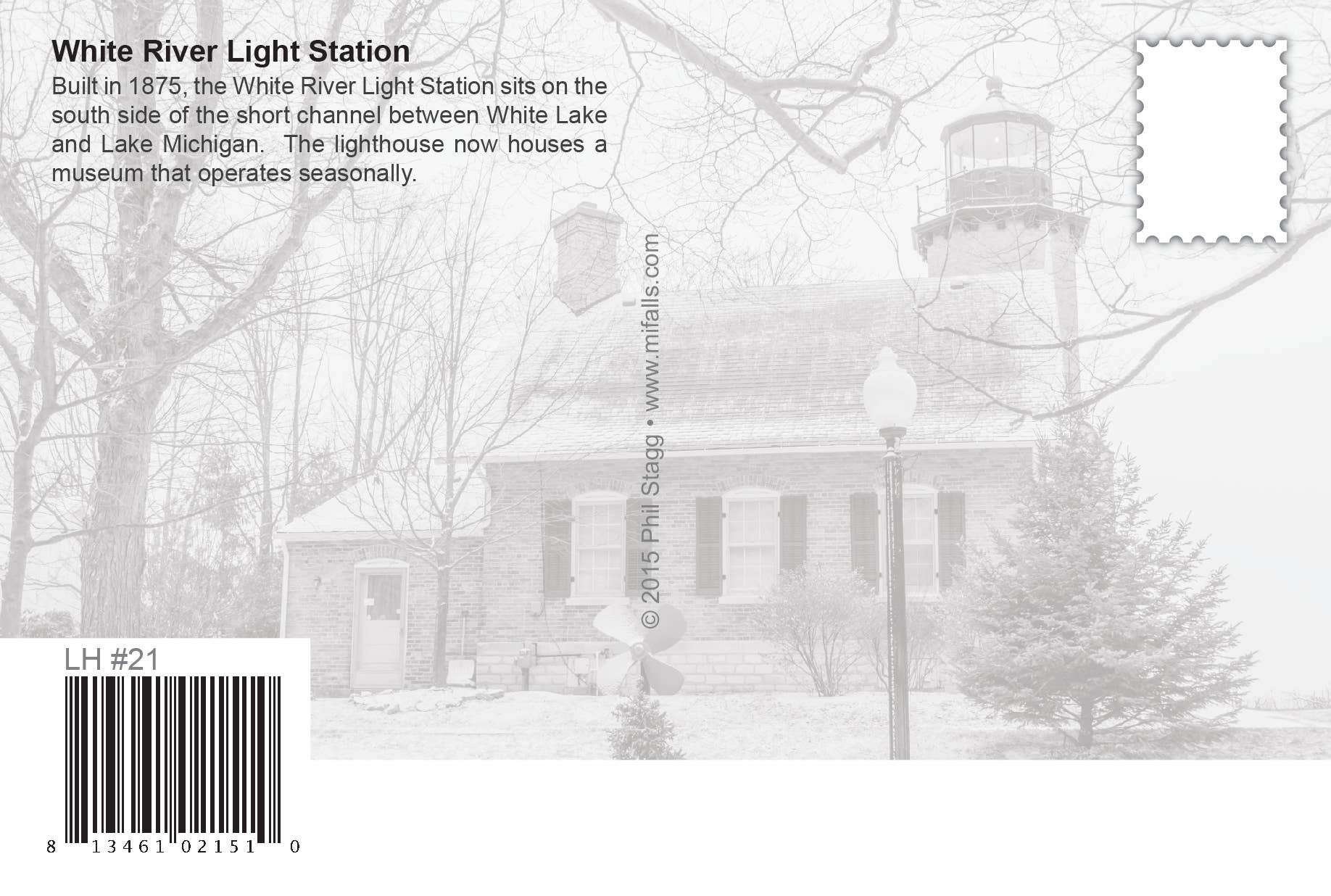 Image of WHITE RIVER LIGHT STATION - Michigan Postcard