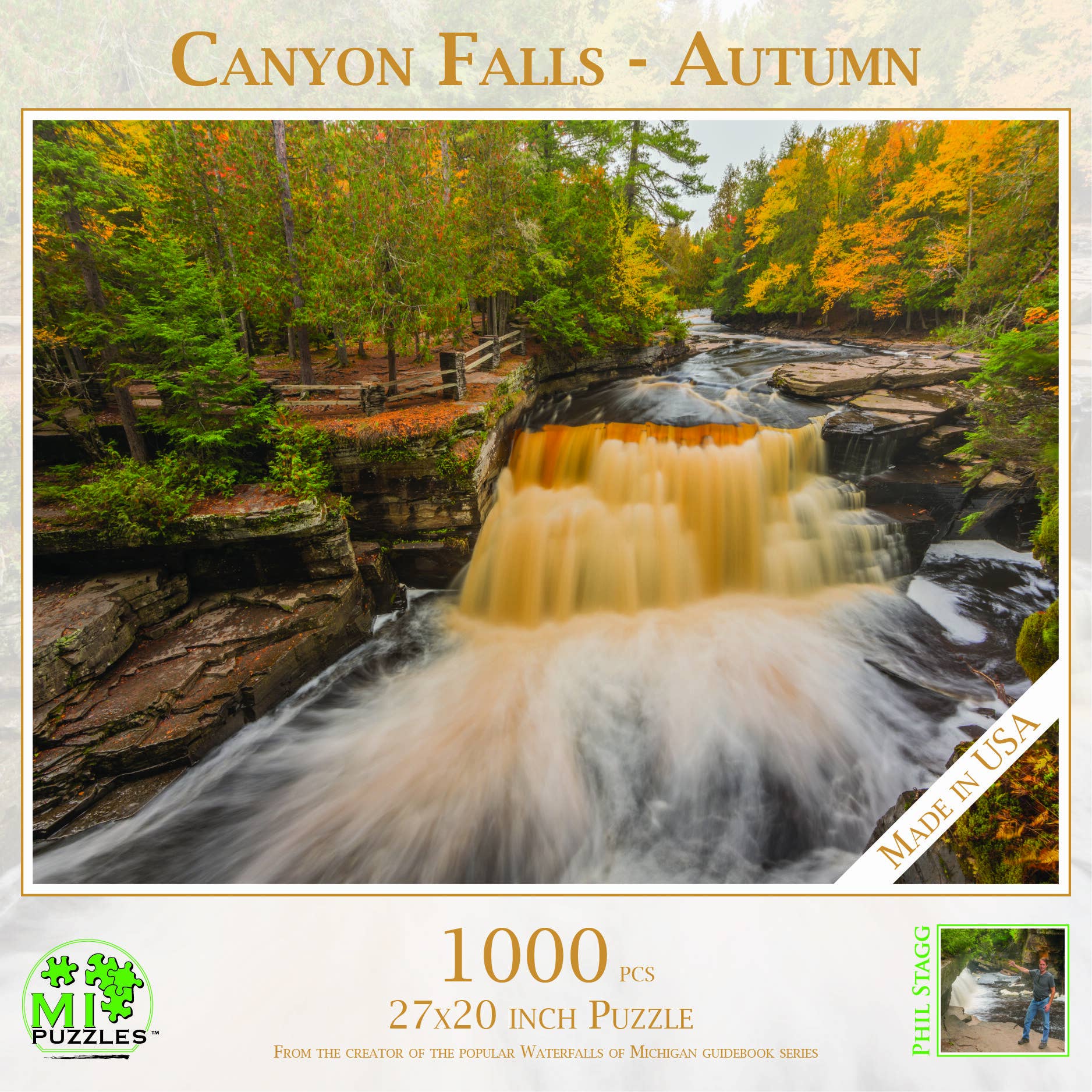 Image of Canyon Falls - Autumn - 1000 Piece Michigan Puzzle
