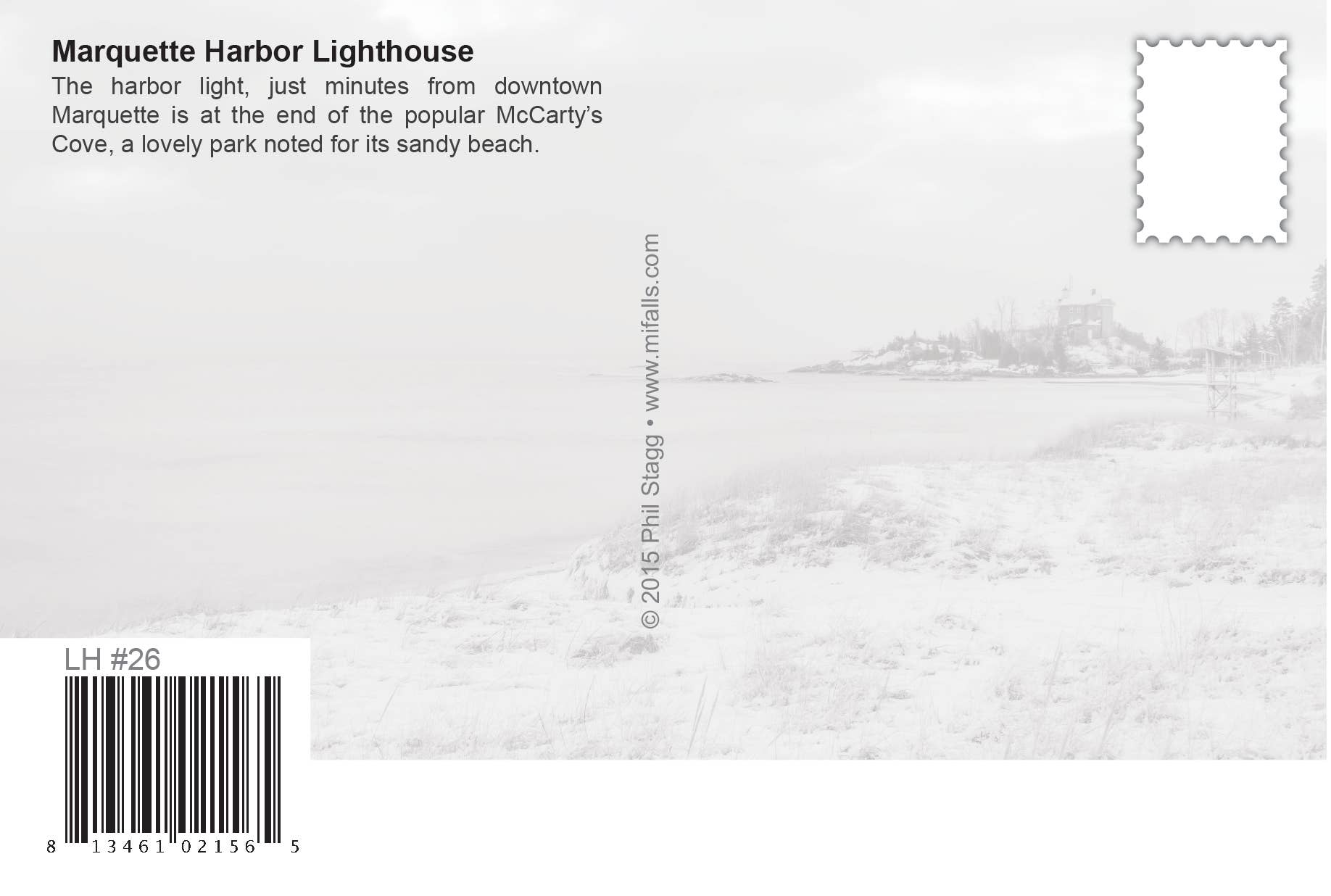 MARQUETTE HARBOR LIGHTHOUSE - AUTUMN - Michigan Postcard