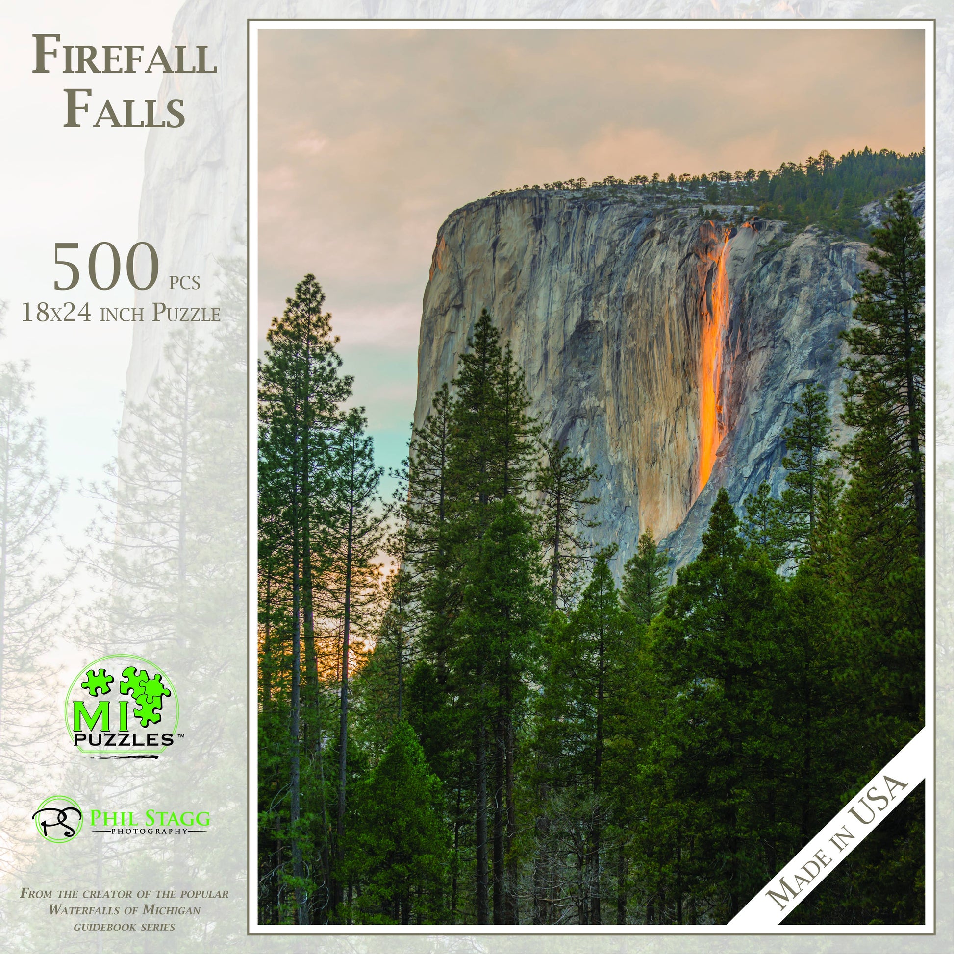 Firefall Falls - Yosemite NP - 500 Pieces California Puzzle