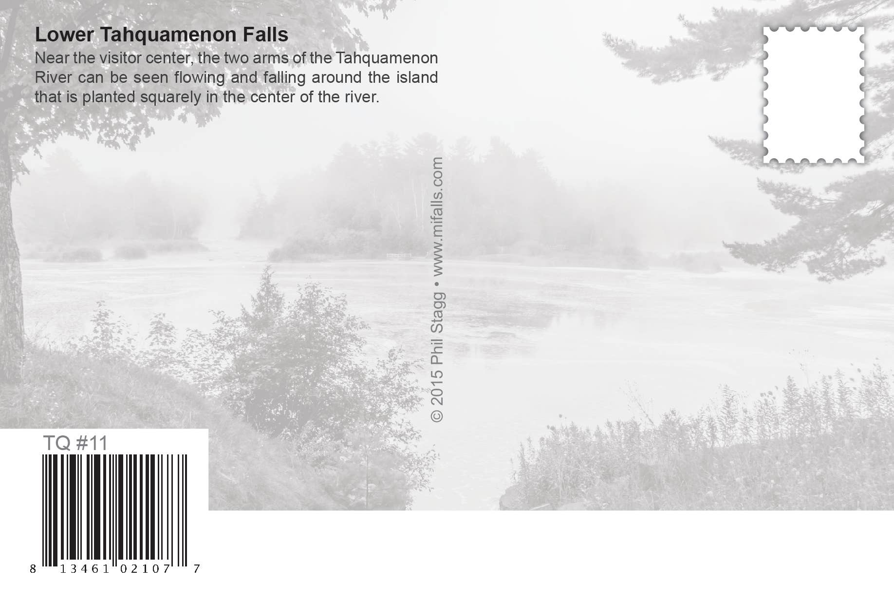 Tahquamenon Falls Postcard - View of Island and River