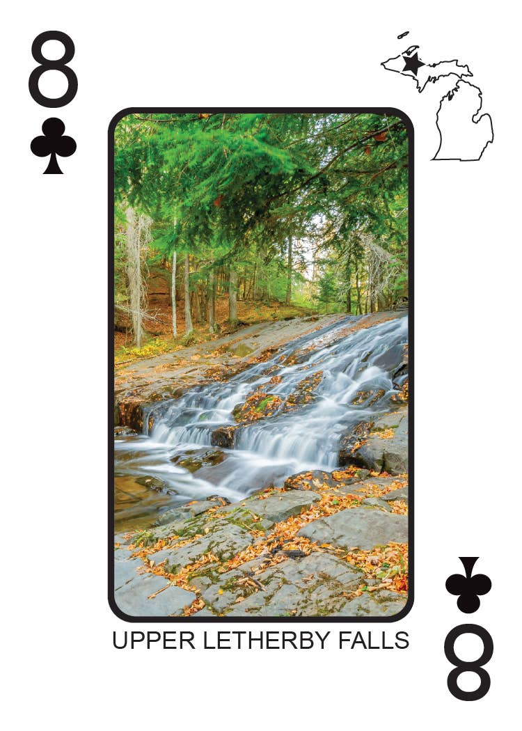 Image of WATERFALLS OF MICHIGAN - Playing Cards - Euchre Friendly