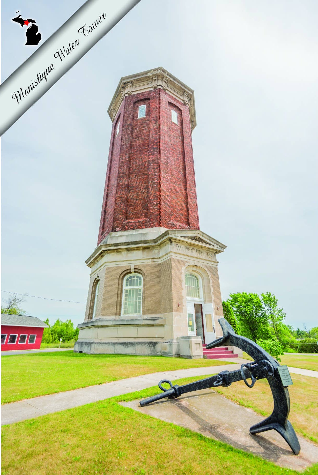 MANISTIQUE WATER TOWER - Michigan Postcard
